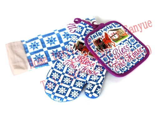 Kitchen - microwave oven gloves / pot holder towel-GY925(图1)